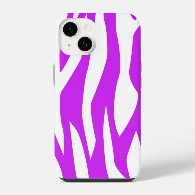 Purple Zebra Print iPhone Case (Back)