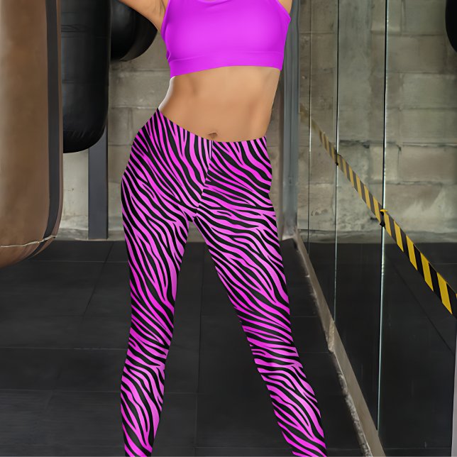Purple Zebra Print Leggings (Creator Uploaded)