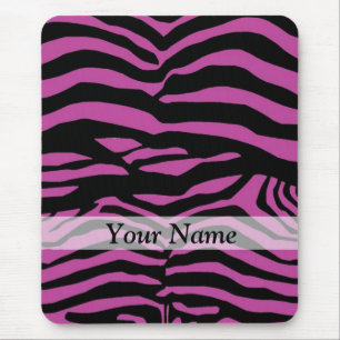 Purple zebra print pattern mouse pad