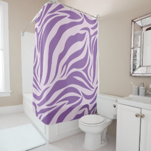 Purple Zebra Print Shower Curtain