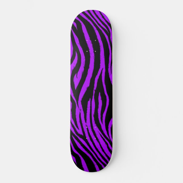 Purple Zebra Skateboard Deck (Front)