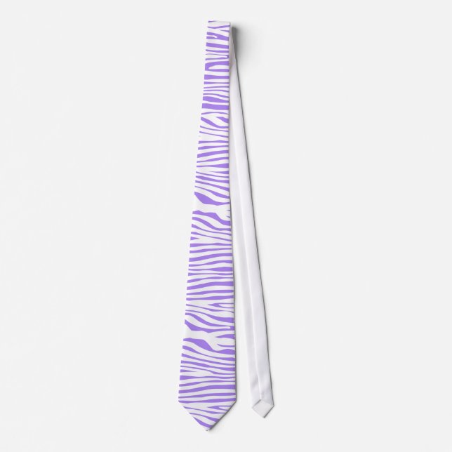 Purple Zebra stripe pattern Tie (Front)