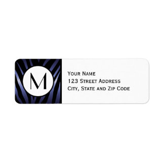 Purple Zebra Stripe Return Address Label
