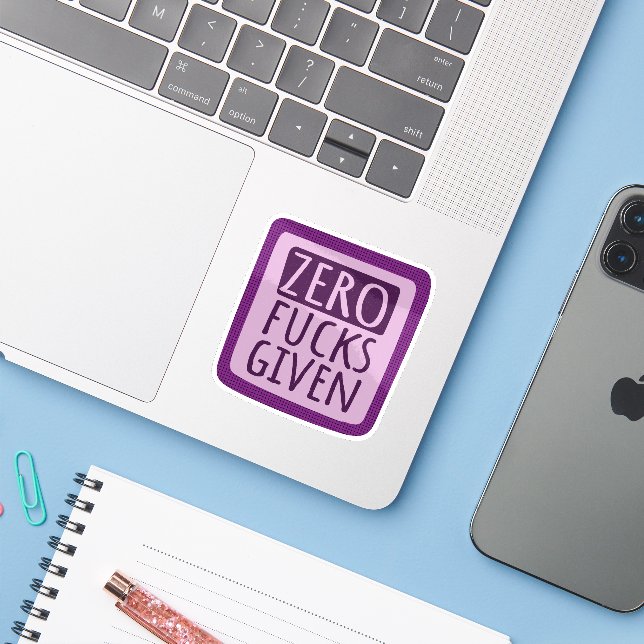 Purple Zero F*s Given (Laptop w/ iPhone)