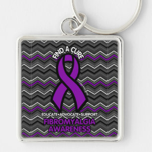 Purple Zig Zag...Fibro Key Ring