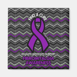 Purple Zig Zag...Fibro Magnet