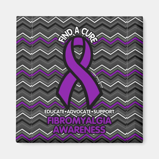 Purple Zig Zag...Fibro Magnet (Front)