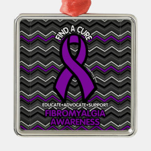 Purple Zig Zag...Fibro Metal Ornament