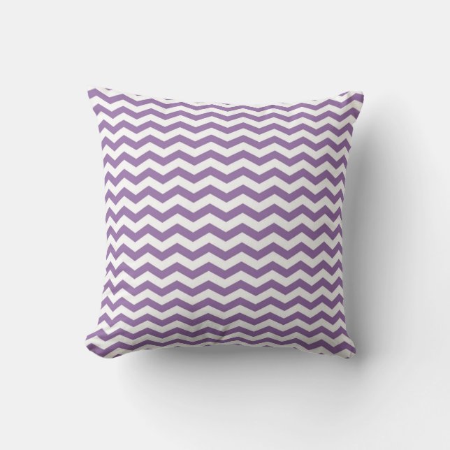 Purple Zig Zag Pattern Cushion (Front)