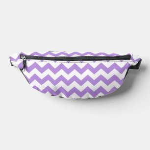 Purple Zigzag, Purple Chevron, Geometric Pattern Bum Bags