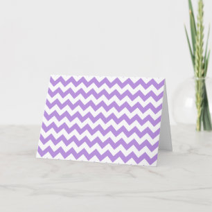 Purple Zigzag, Purple Chevron, Geometric Pattern Card