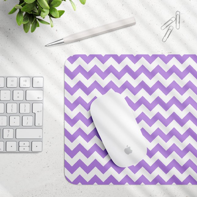 Purple Zigzag, Purple Chevron, Geometric Pattern Mouse Pad (Creator Uploaded)