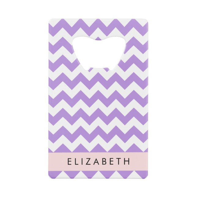 Purple Zigzag, Purple Chevron, Your Name (Front)