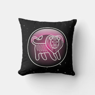 Purple Zodiac Leo Cushion