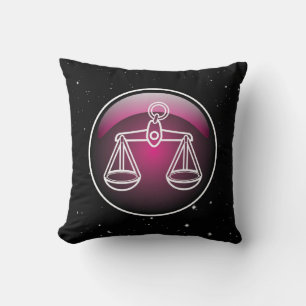 Purple Zodiac Libra Cushion