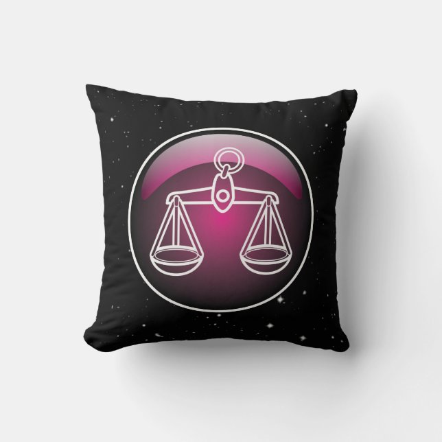 Purple Zodiac Libra Cushion (Front)