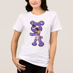 Purple Zombie Bear Tri-Blend Shirt