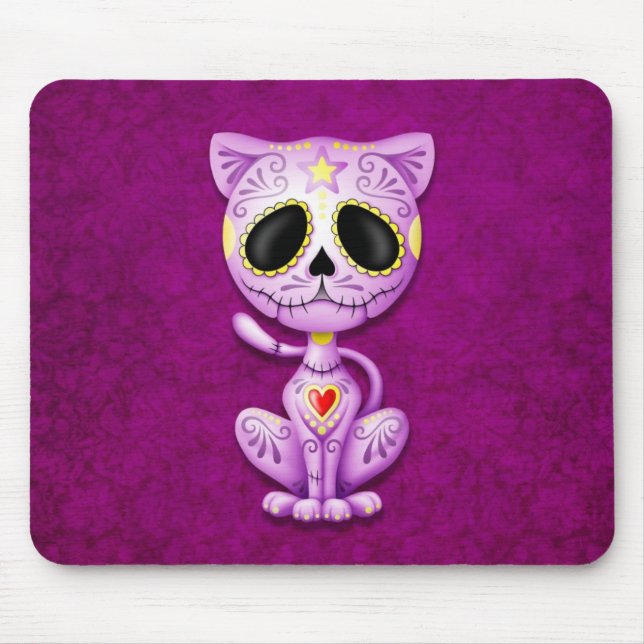 Purple Zombie Sugar Kitten Mouse Pad (Front)
