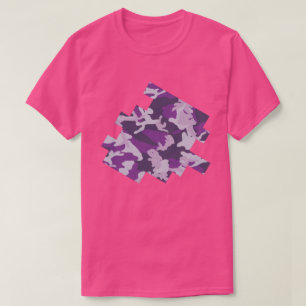 PurpleBerry Camo Pattern Digital Sketch T-Shirt