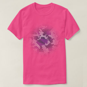 PurpleBerry Camo Pattern Halftone T-Shirt
