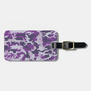 PurpleBerry Camo Pattern Luggage Tag