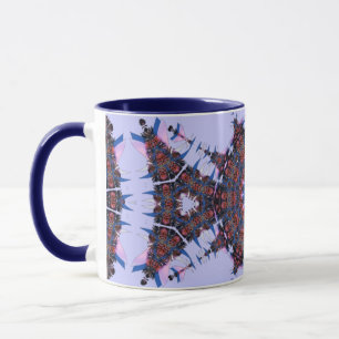 purpleblue fractals mug