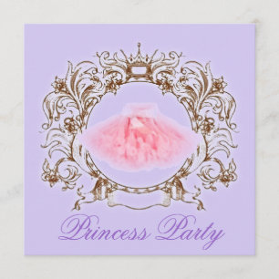 PurplePink Tutu Princess Birthday Party invitation