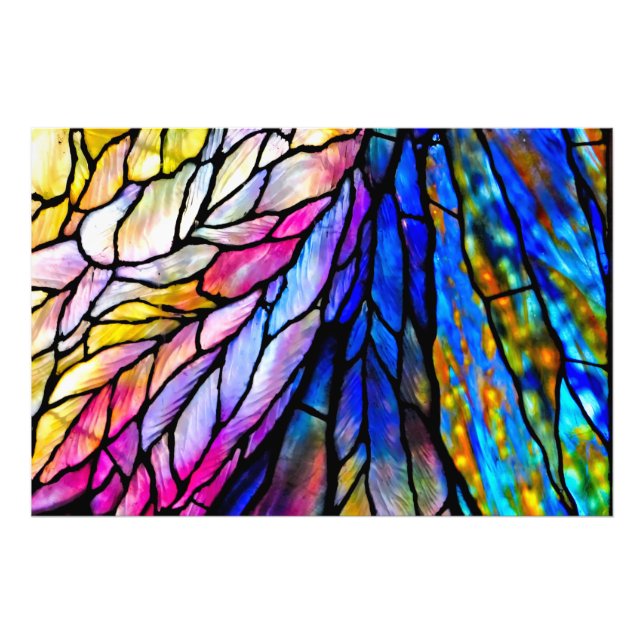 Purples and Blues Stained Glass Photo Print (Front)