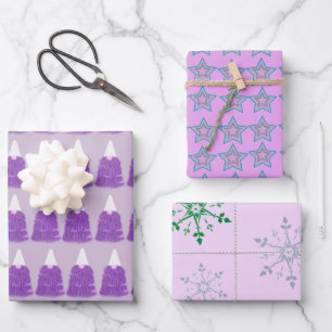 purples christmas funny   wrapping paper sheet