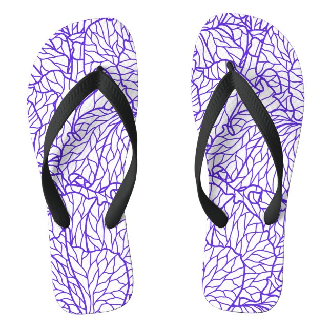 Purple's Lines Patton  Thongs (Footbed)