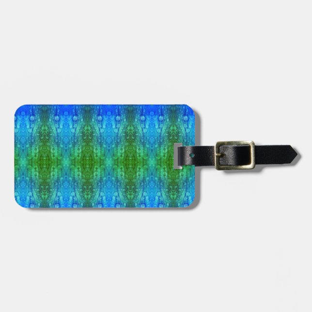 Purples X GL Ikat 5 Luggage Tag (Front Horizontal)