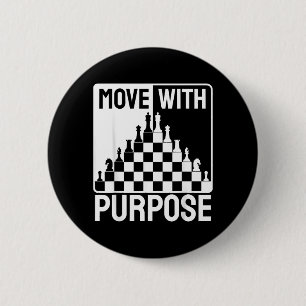 Purpose Chess Player Strategy Gift 6 Cm Round Badge