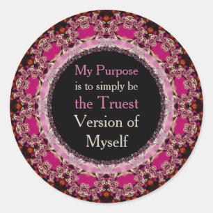 Purpose & Meaning Affirmations Customisable Quote Classic Round Sticker