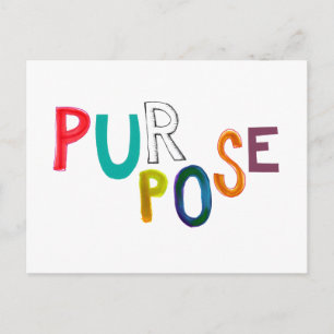 Purpose meaning use identity fun colourful word ar postcard