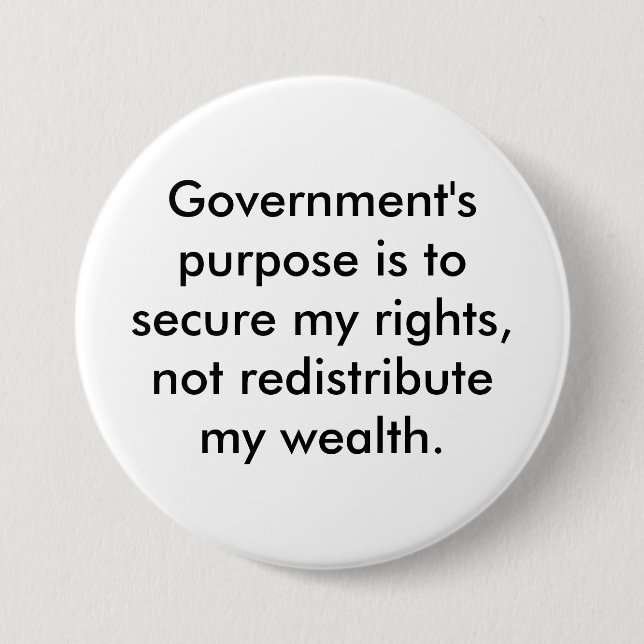Purpose of Government button (Front)
