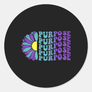 Purpose Suicide Prevention Depression Awareness 1 Classic Round Sticker