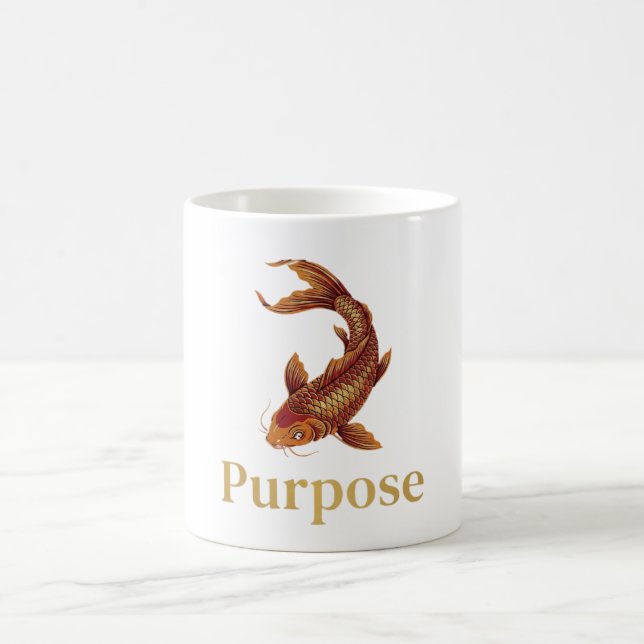 Purpose – Timeless Koi Symbol of Strength Gift Coffee Mug (Center)