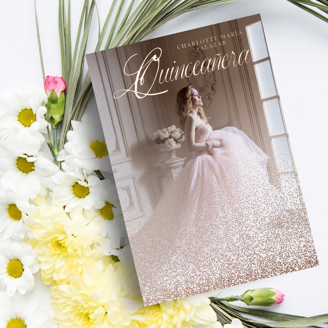 Purpurina Oro Rosa Tendencia XV Español Foto (Creator Uploaded)