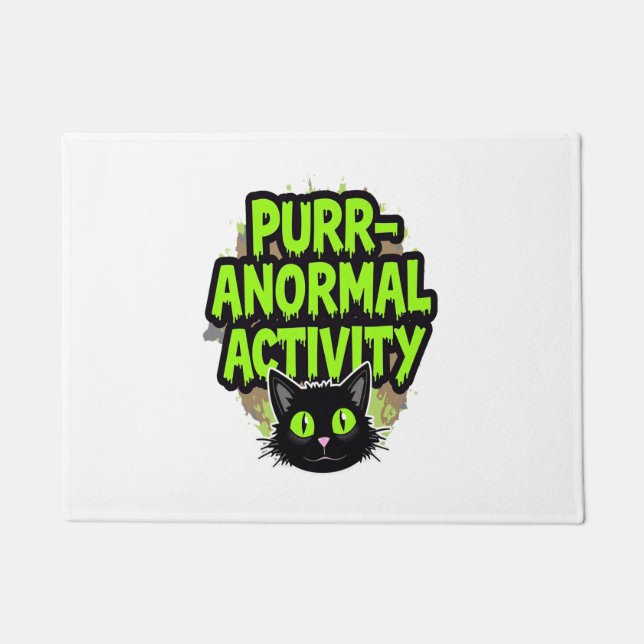 Purr-anormal Activity Cat Doormat (Front)