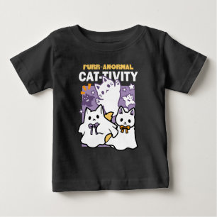 Purr-anormal Cat-tivity - Halloween Cat Design Baby T-Shirt