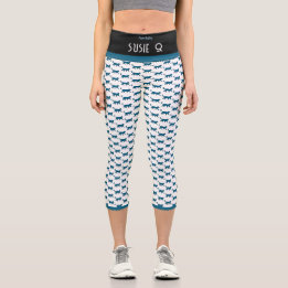 PURR BABY "BLACK" PERSONALIZE HIGH-WAIST CAPRI LEGGINGS