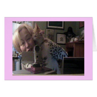 Purr-C Takes A Nibble  Card - Customised