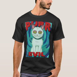 Purr evil cat painting T-Shirt