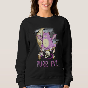 Purr Evil  Let's Summon Demons Pastel Goth Occult  Sweatshirt