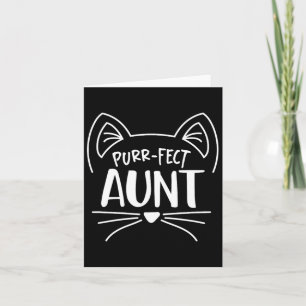 Purr-fect Aunt Gift Aunties Cat Lovers  Card