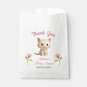 Purr-fect Baby Girl Kitten Baby Shower Favour Bags
