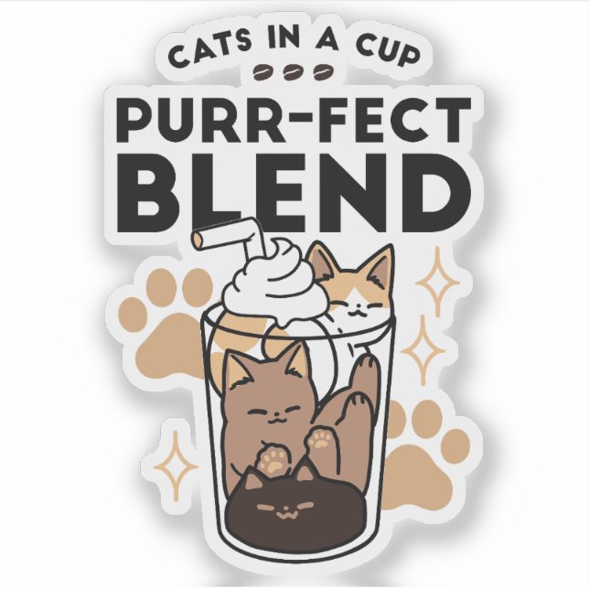 Purr-fect Blend: Cat and Coffee Art for Pet Lovers (Front)