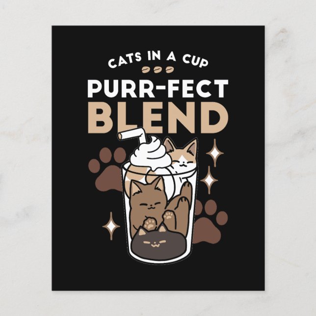 Purr-fect Blend: Coffee Design for Cat & Coffee (Front)
