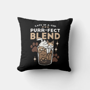 Purr-fect Blend: Coffee Design for Cat & Coffee Cushion