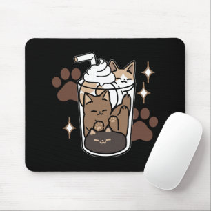 Purr-fect Blend: Coffee Design for Cat & Coffee Mouse Pad